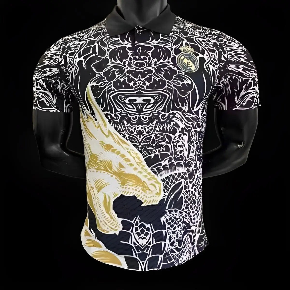 Real Madrid maillot Édition spéciale Dragon Noir version Player 2023/2024